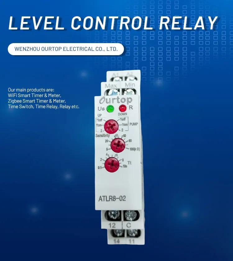 level control relaMultifunction Type 0.1-10s Adjustable Delay Timer Relay with 2 or 1 Level Contorl Mode 10A Time Relay Din Rail