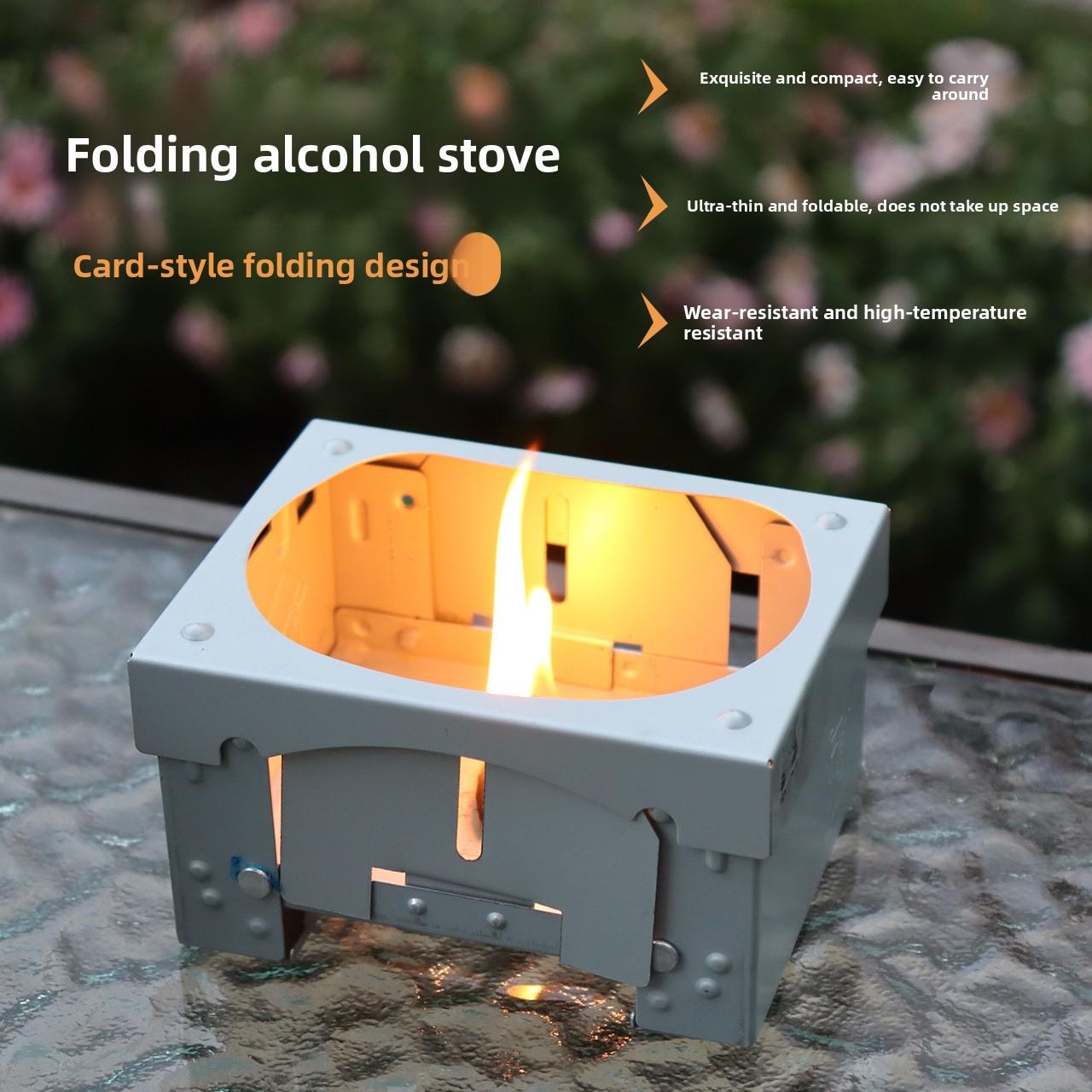 Manufacturer wholesale outdoor cookware folding solid alcohol stove German stove camping portable folding stove cassette stove essentials Cube Tent Conversion Kit Automatic Quick-Open Double-Layer