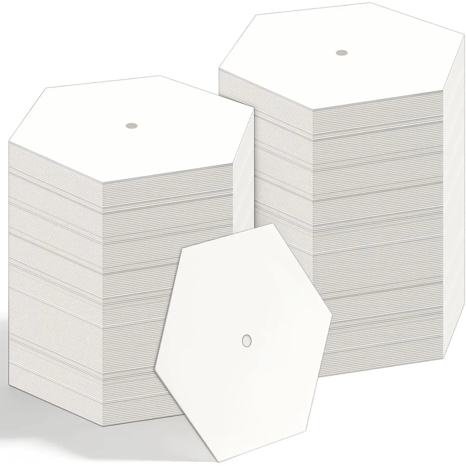 300 PCS 2" White Hexagon Piecing Paper Templates Quilting Templates Accessories for DIY Patchwork Crafts and Sewing Supplies