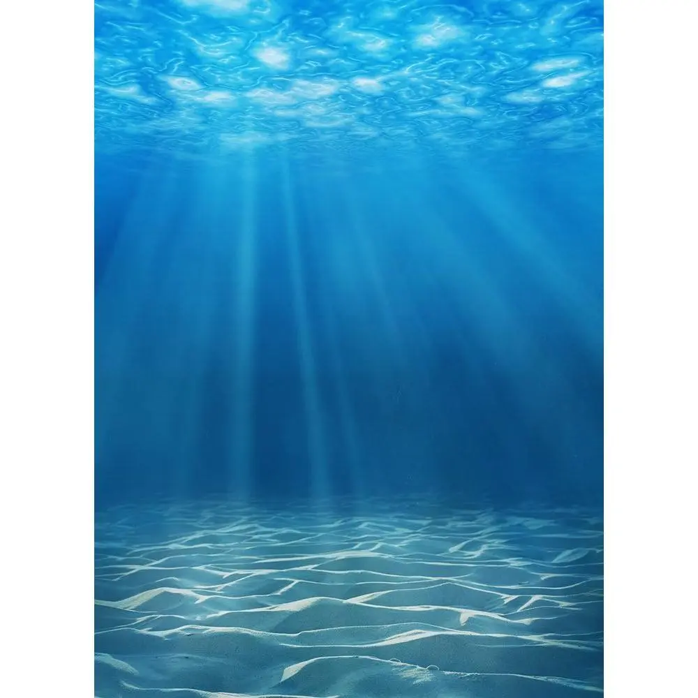3x5ft Thin Vinyl Photography Background Studio Prop Deep Underwater Blue  Backdrop