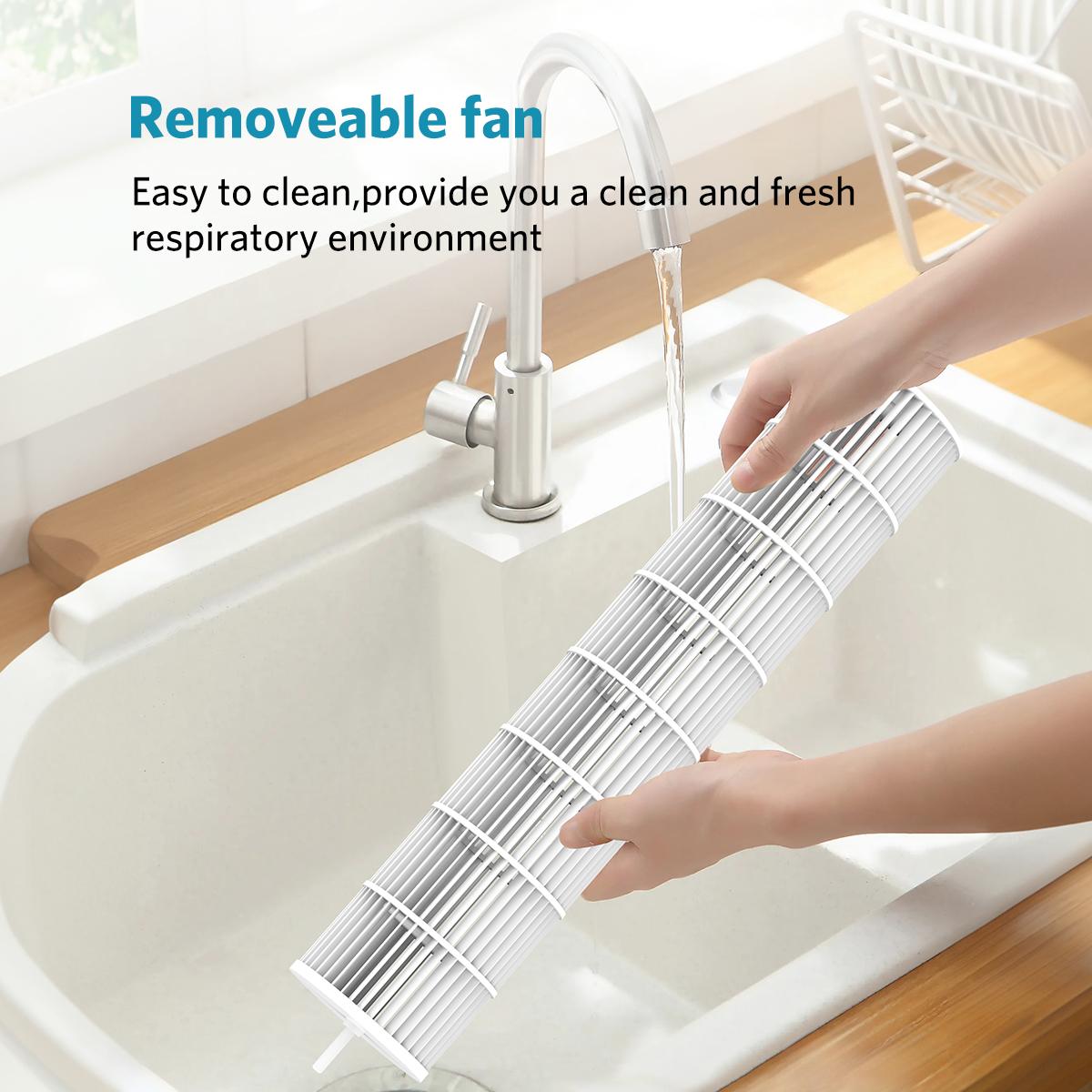 COWSAR 36" Tower Fan with Remote Control, 3 Modes, LED Display, 85° Oscillation, Portable Floor Bladeless Fan for Bedroom Living Rooms Home Office, White