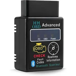 Bluetooth OBD2 Scanner for Car, OBD II Wireless Diagnostic Code Reader Bluetooth Scan Tool, Universal Professional Auto Engine Fault Diagnosis Tester Adapter, Car Accessories