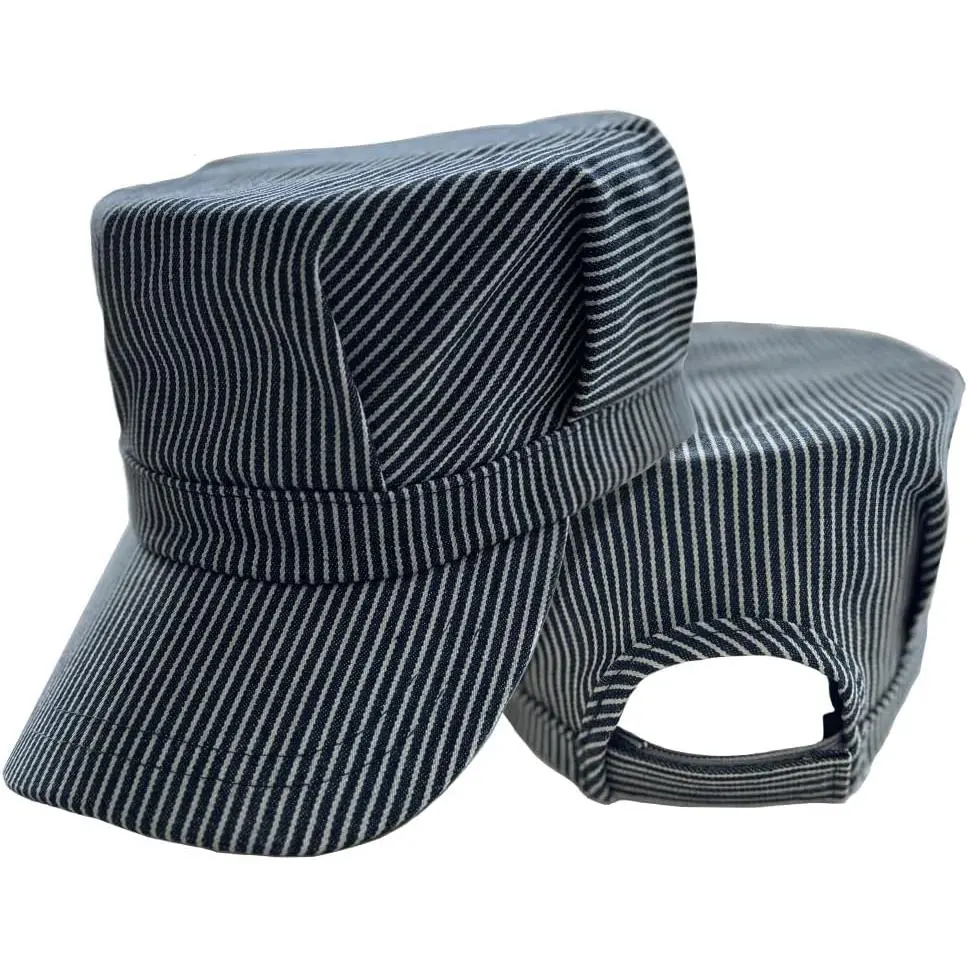 Train Conductor Hat Railroad Engineer Hat Suitable for Matching Denim Overalls for Men and Women