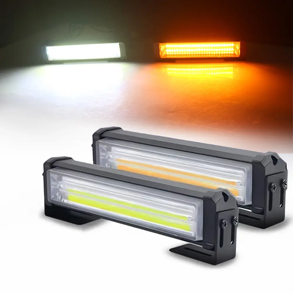 COB 2-in-1 Strobe Light for Work & Warning, 12V/24V Multi-Function Emergency Lamp for Truck Boat ATV, Flashing Light Bar, Strobe Lights for Trucks