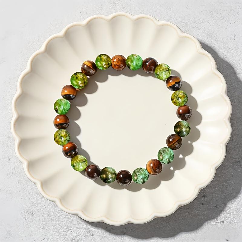 Tiger Eye Wealth & Prosperity Bracelet - Vintage Lucky Coin Charm with Natural Healing Stones, Manifestation Jewelry for Good Luck & Abundance, Unisex Daily Wear.