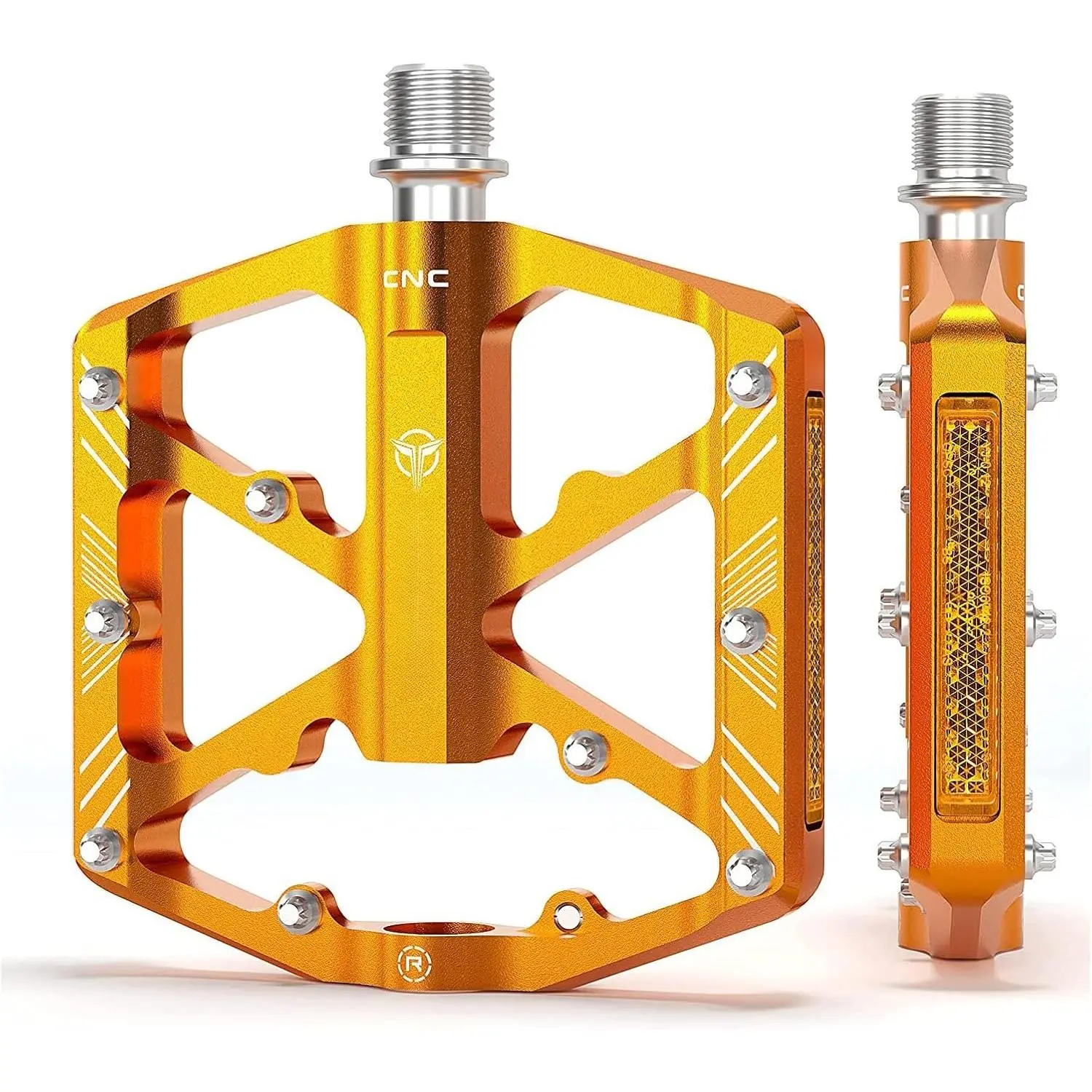 Pedals 9/16 Inch -  Pedals with Reflectors - 3 Sealed Bearings MTB Pedals Wide Platform Pedals for Mountain , BMX, Road  Pedals
