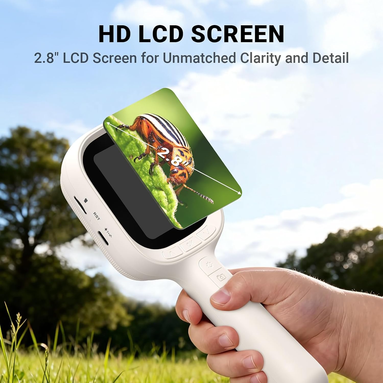 Digital Microscope, Autofocus Handheld Microscope, Magnifier with 2.8" IPS Screen and LEDs, Portable Magnifying Glass, Compatible with /Windows Digital Microscope, Autofocus Handheld Microscope, Magnifier with 2.8" IPS Screen and LEDs, Portable Magnifying Glass, Compatible with /Windows