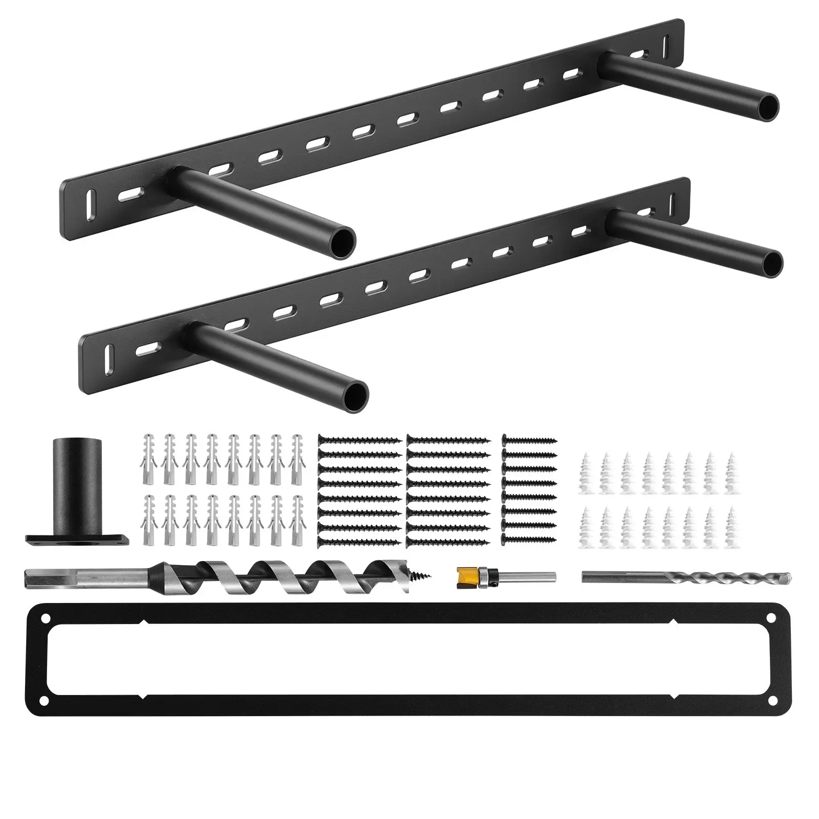 Floating Shelf Brackets 2 Pcs, 150 lbs/68 kg Weight Capacity, 22x6.2x1.5 inch/ 558.4x157.4x38. 1 mm, Heavy Duty Hidden Shelf Brackets Support, Wall Mounting Invisible Floating Shelves Bracket