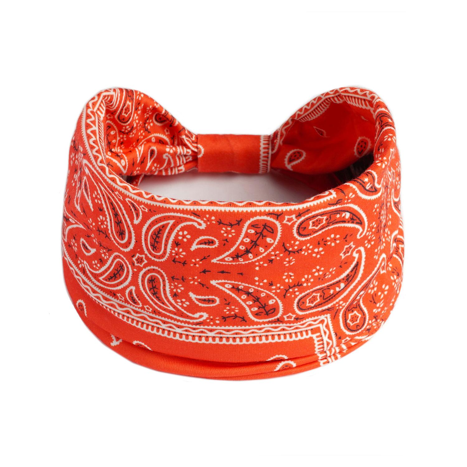 Boho Bandana Style Headband | Wide Paisley Hairband for Curly Hair, Busy Mornings, Gym, Travel & Everyday Wear | Soft, Breathable & Stylish | Latina Favorite