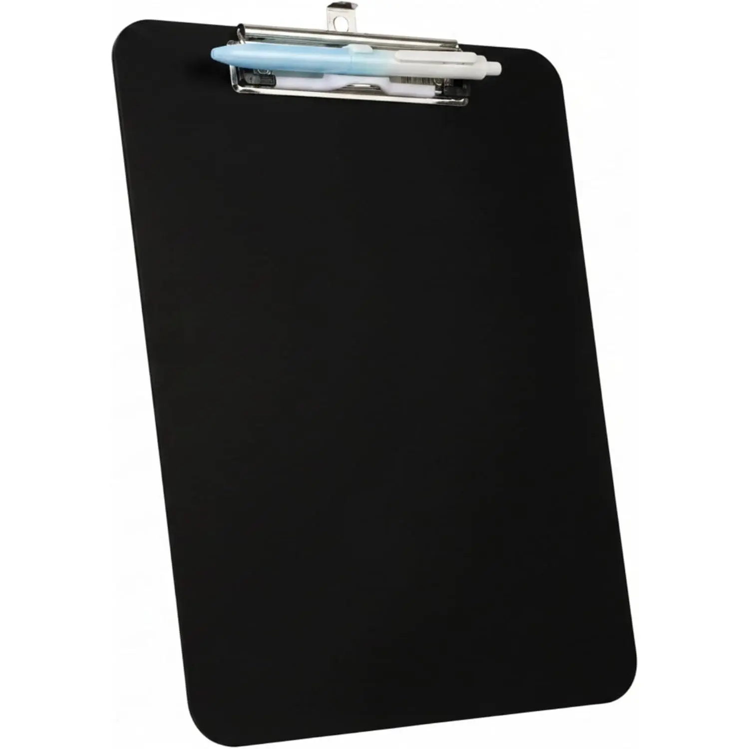 Clipboard with Pen Holder, Clipboard A4 Standard Letter Size,Plastic Clip Boards 8.5x11 Heavy Duty, Clipboards for Women  Students School Office ,Black