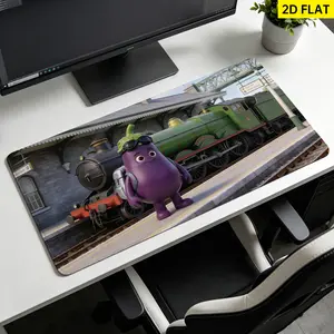 Extra Large cartoon eggplant traveler Mouse Pad,Non Slip Rubber Pad,Desktop Decoration Drotection Pad,Washable,Lock Edge Multi Size,Premium Multipurpose Mousepad For Office,Study Desk,Gift for Family and Friends