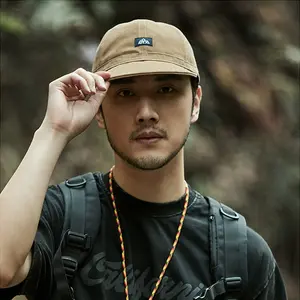 Shan Yan Men’s Soft-Brim Mountain‑Style Duckbill Baseball Cap for Spring/Summer, American Vintage Short‑Crown Design, Sun Protection, Outdoor Trendy Peak Style