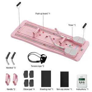 Multi Muscle Group Sliding Workout Board Adjustable Multi Track With Pull Rope Smart Counter Sedentary Office Worker Waist Stretch Trainer