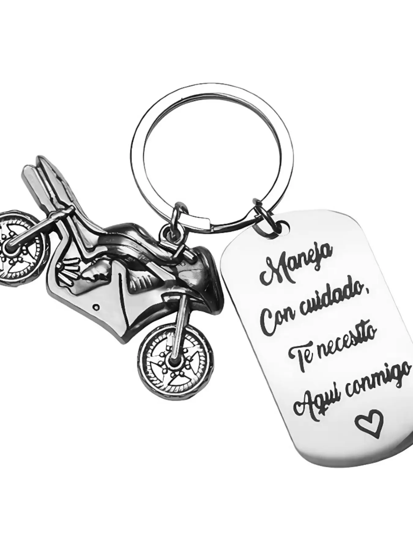 Employee Appreciation Gift, Inspirational Motorcycle Accessory, Stainless Steel Keychain, Durable and Stylish Design