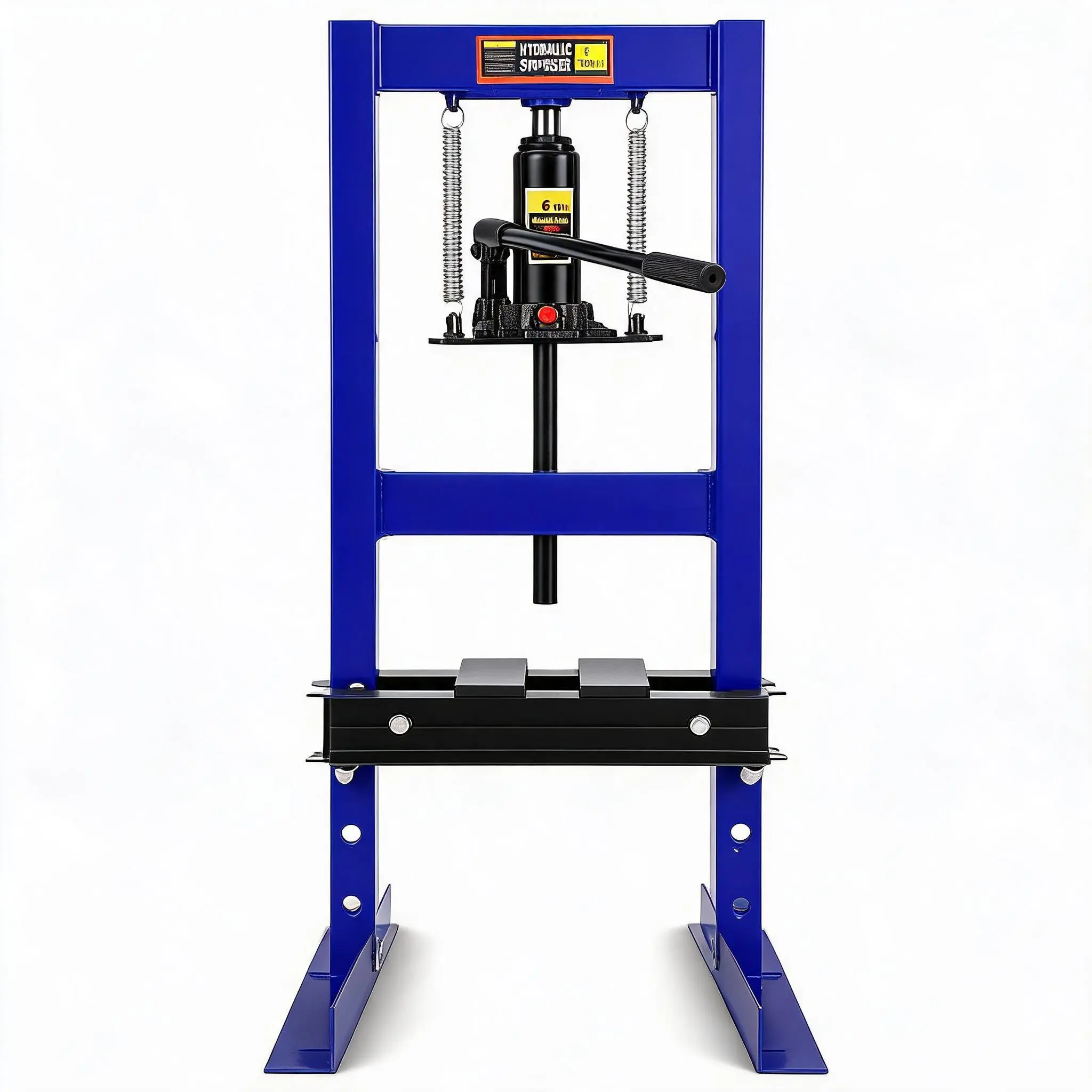 6 Ton H-Frame Hydraulic Shop Press – Heavy Duty Benchtop Garage Press with Adjustable 4-Position Table & Press Plates – Ideal for Automotive Bushing, Bearing, Ball Joint Removal