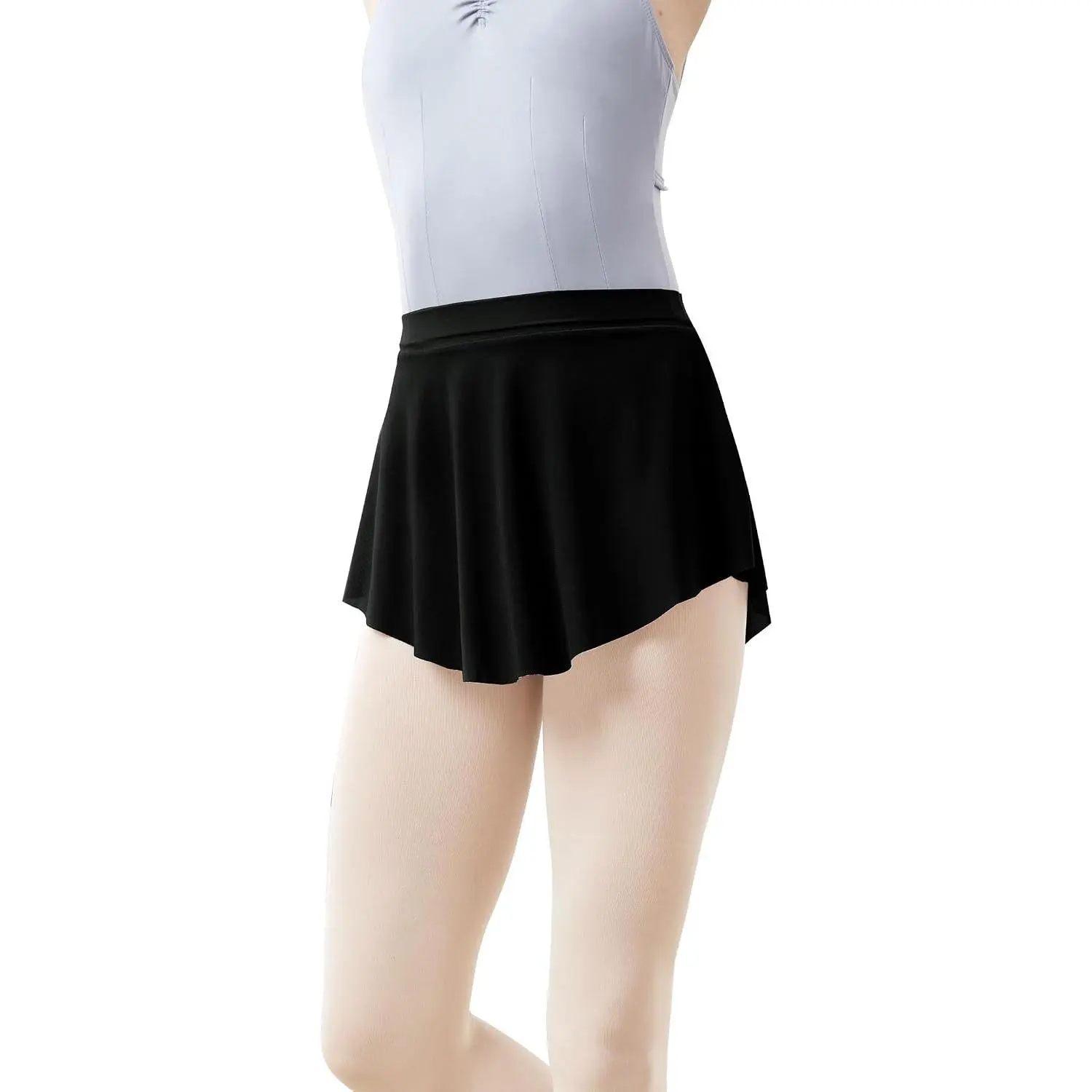 Mesh Pull On Ballet Skirt Elastic Point Dance Skirt for Teen Girls 12-14 Years, Women