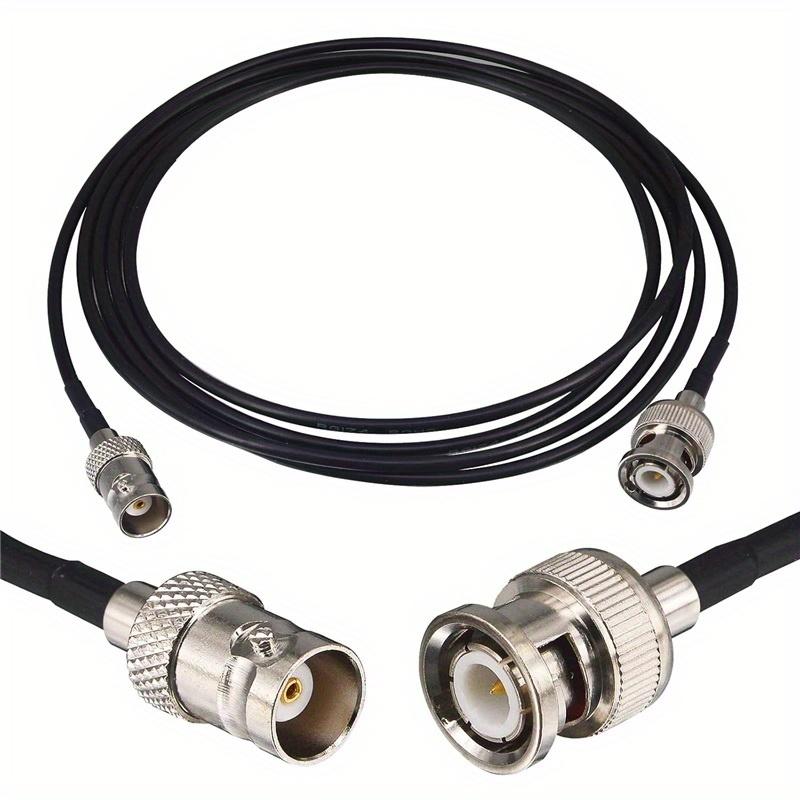 BNC Male to Female Coaxial Extension Cable, 50 Ohm RG174 for Video Signal, CCTV, DVR, Camcorder – High quality black connector with metal pins, ideal for broadcast, studio and home theater applications, video signal extension