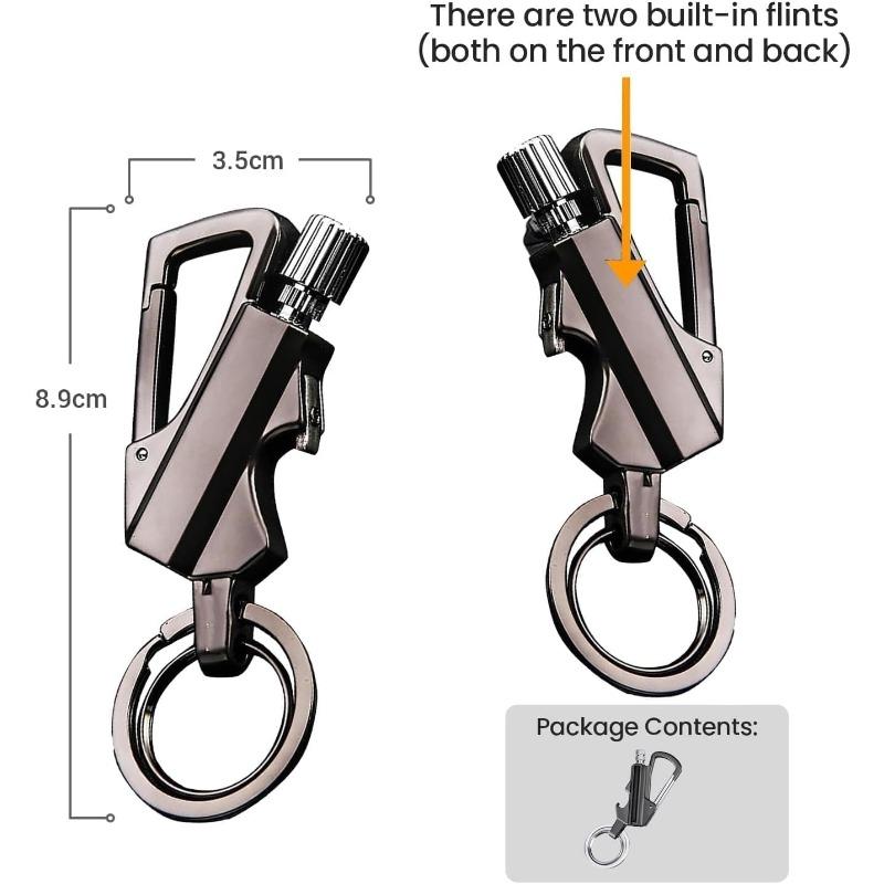 1 set of permanent flame unlimited lighter, multi-functional keychain bottle opener lighter, waterproof, windproof, reusable matches, suitable for camping, hiking, survival, and outdoor use (if there is no fuel in the product, you need to add it yourself