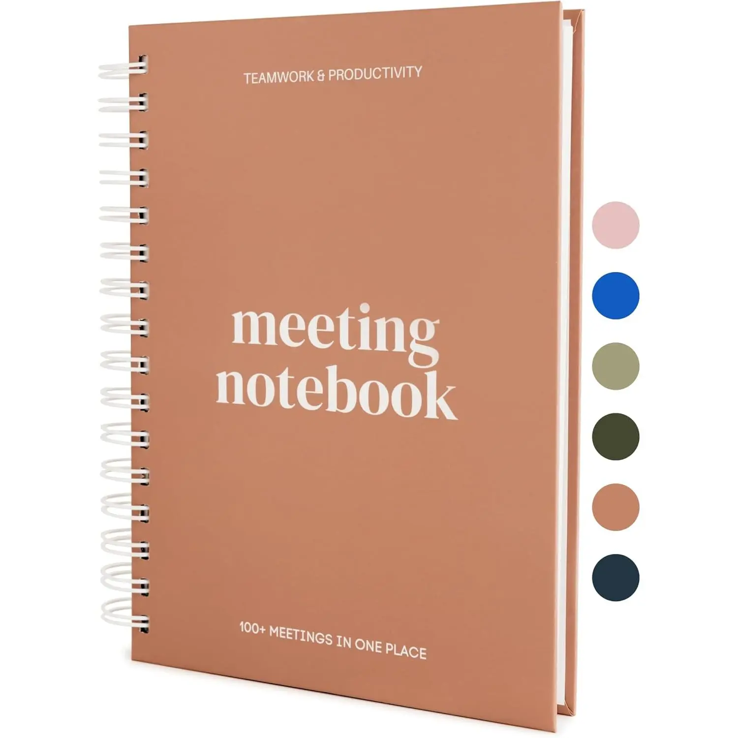 Professional Work Meeting Notebook, Office Stationery with 100+ Pages for Organization, Note-Taking, Action Items, Project Planning