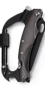 Folding Utility Box Cutter with 5 Razor Blades, Pocket Utility Knives, Screwdriver, Saw, Lock Design, Clip and Holder for Belt, EDC Heavy Duty Work Knifes, Fathers Day Dad Gifts for Papa