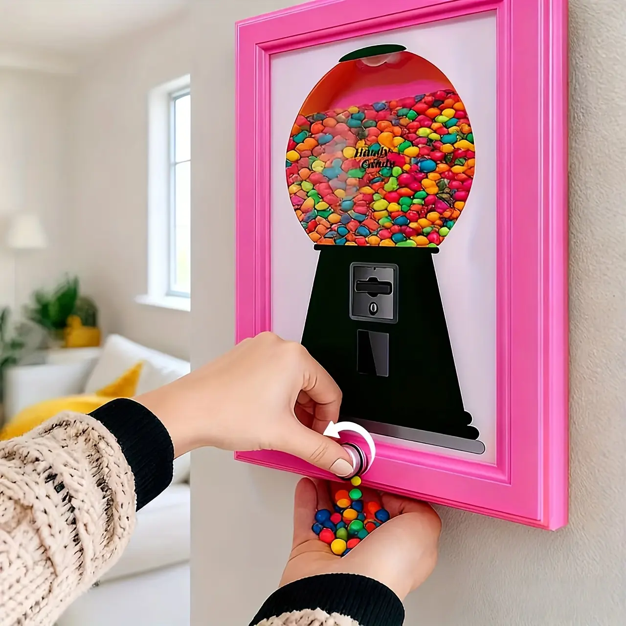 Candy Dispenser – A perfect Christmas gift: a wall-mounted, square picture frame that doubles as a candy dispenser for easy access to treats. Ideal for schools, homes, and children's Halloween celebrations, Party Favor Gifts