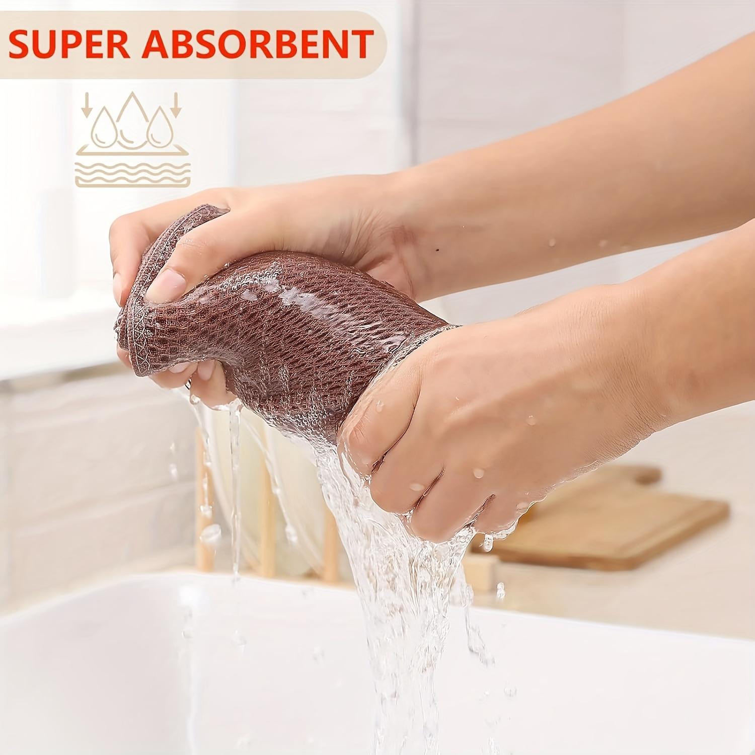 5-Pack 30cm x 30cm Dishcloths. 100% Cotton Waffle Weave Cleaning Cloths, Suitable for Household Kitchen Use, Reusable Cleaning Cloth Set