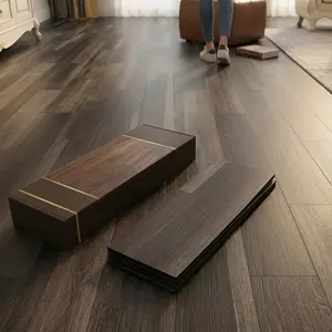 20/40pcs Self-Adhesive Wood Grain Floor Tiles, Thickened Waterproof Anti-Slip Wear-Resistant PVC Flooring, Removable DIY for Kitchen Living Room Bedroom Bathroom Hallway Floor Renovation, Old Floor Cover Upgrade