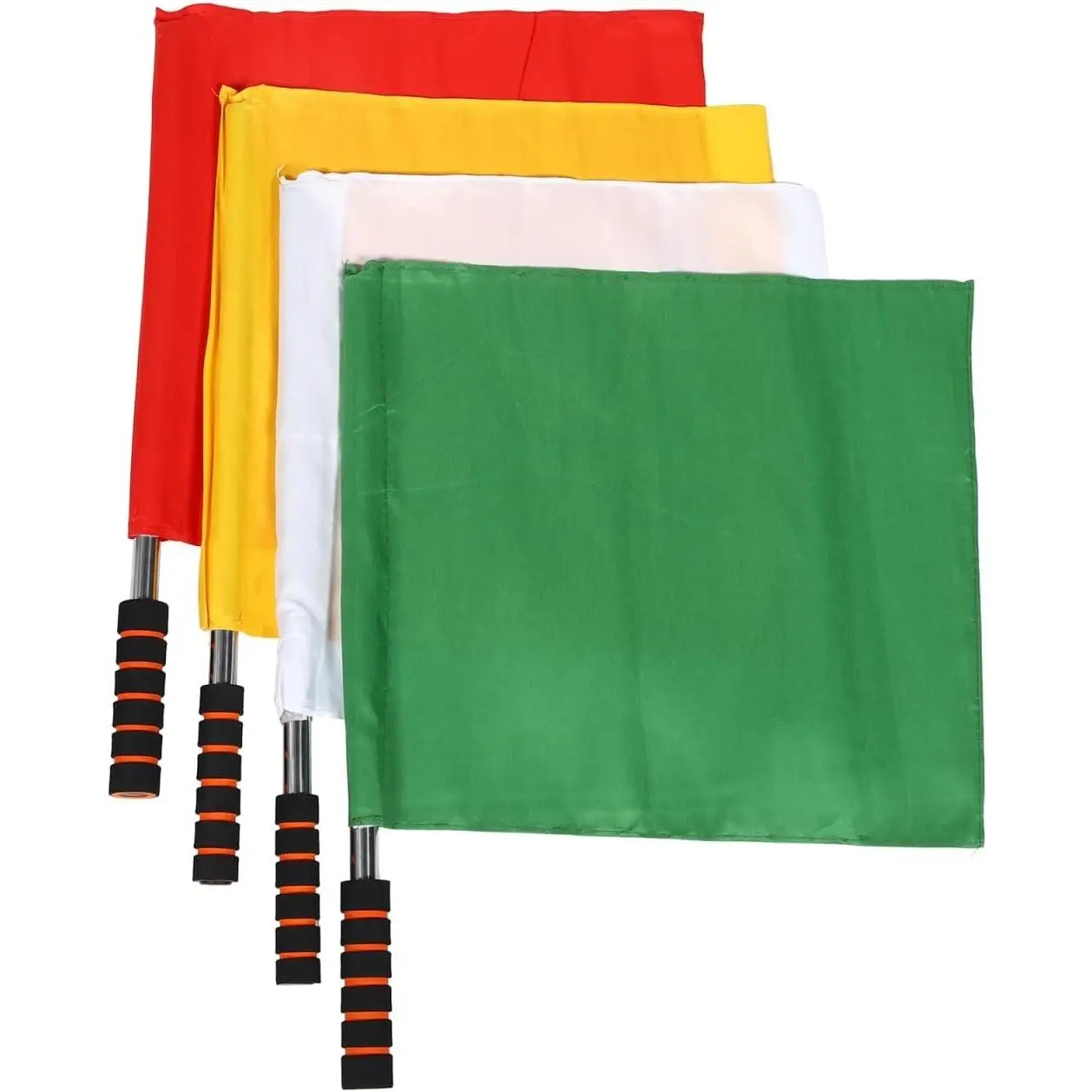 4Pcs Soccer Referee Flags Set Lightweight Handheld Signal Flags