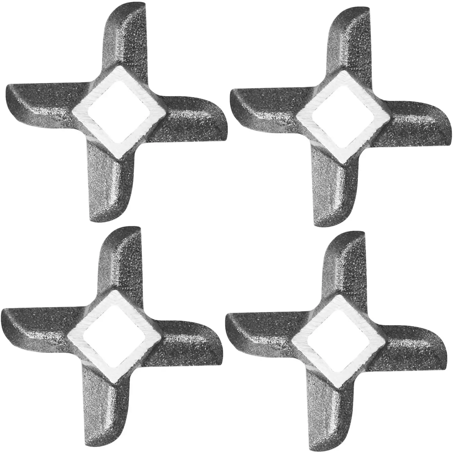 4 Pack Meat  ,    Mincers  (#8) | Stainless Steel ,   Replace, Hardened Raised Edges, Easy to Clean, for Meat Grinders