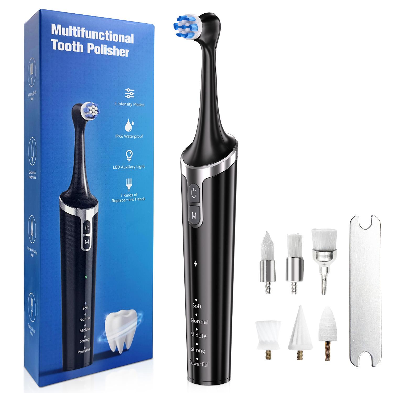 Rechargeable Rotating Electric Toothbrush Kit, 1 Set Deep Cleaning Tooth Care Toothbrush with Teeth Cleaning Tools, Professional Oral Care Products for Adults