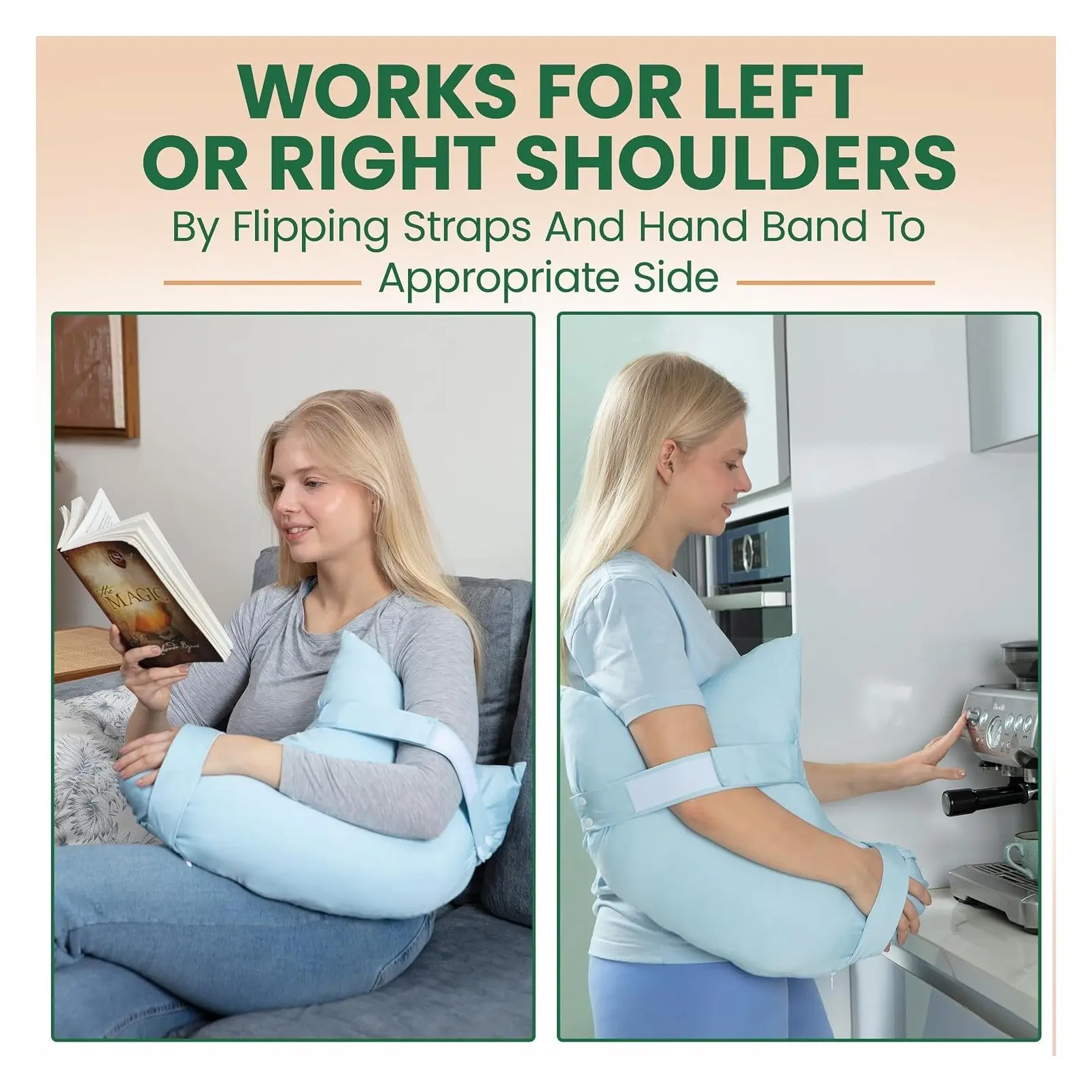 Shoulder Surgery Recovery Pillow for Rotator Cuff Pain & Frozen Shoulder Relief – Cooling Fabric Reduces Sweating, Comfortable Supportive DesignGift