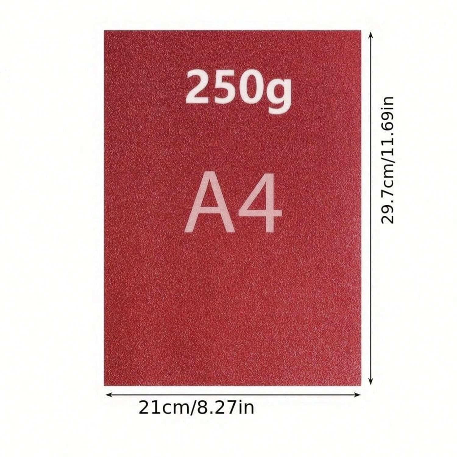 A4 Colored Glitter Cardstock, 20pcs/set Non Paper, Suitable for Craft DIY Projects, Scrapbook, Gift Wrapping, Birthday & Party Decoration