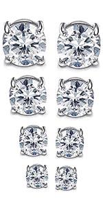 Jstyle 2 Pairs Stainless Steel Stylish Non-Piercing Magnetic Stud Earrings Hypoallergenic CZ Men and Women 5-8MM Sizes Jstyle 2 Pairs Stainless Steel Stylish Non-Piercing Magnetic Stud Earrings Hypoallergenic CZ Men and Women 5-8MM Sizes