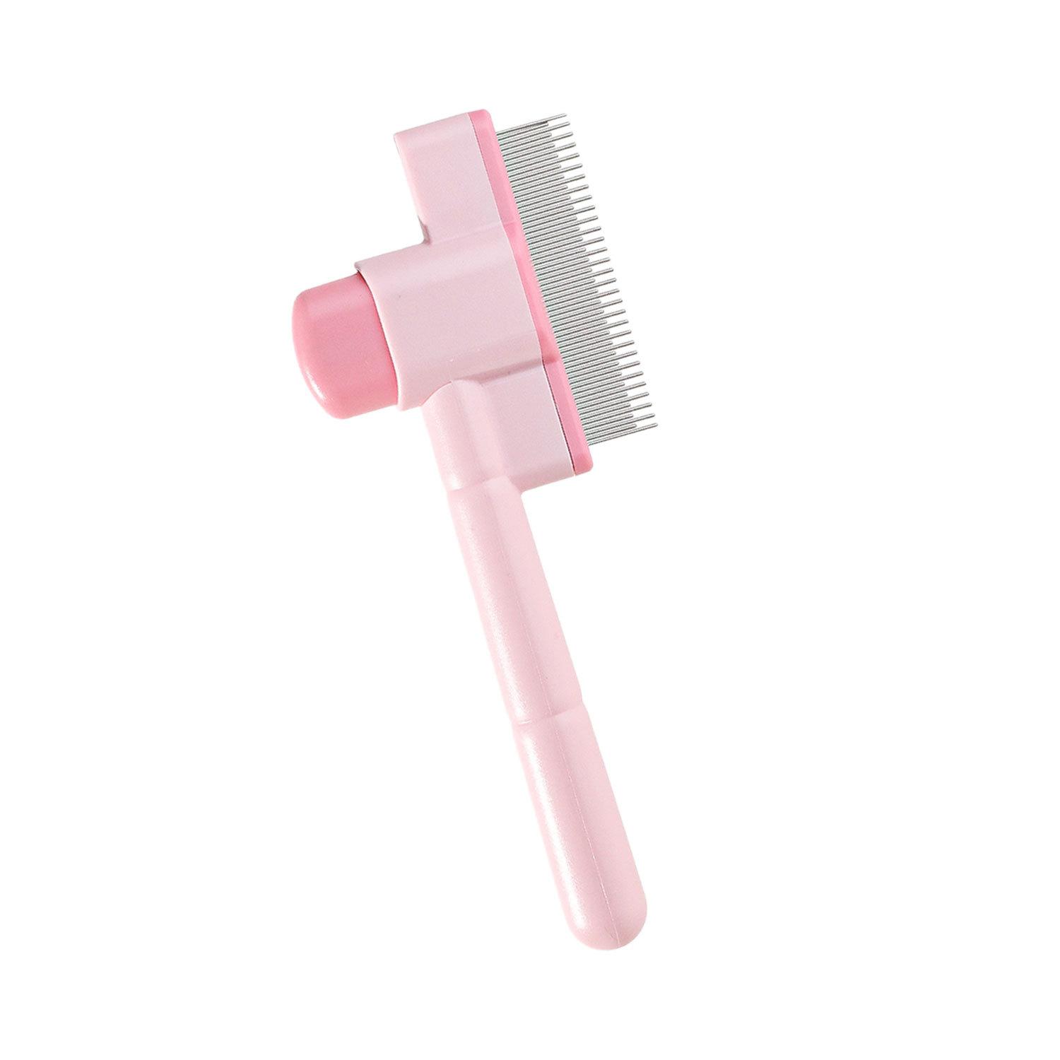 Cat Hair Comb Massage Flea Remover Self-Cleaning Detangler, Long-Haired Cat Brush, Float Hair Remover Tool, Pet Grooming Essential