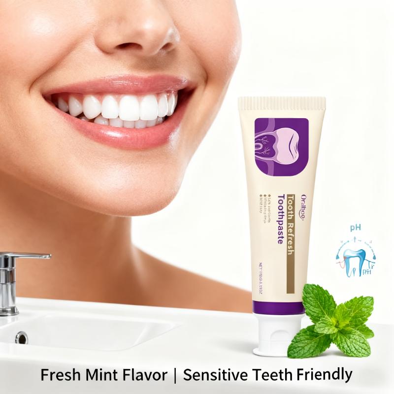 Whitening Hydroxyapatite Toothpaste, Effective Whitening And Gentle, Specifically for Sensitive Teeth, Clean Oral Hygiene, Breath Fresh Mint Flavored Toothpaste 3.53Oz
