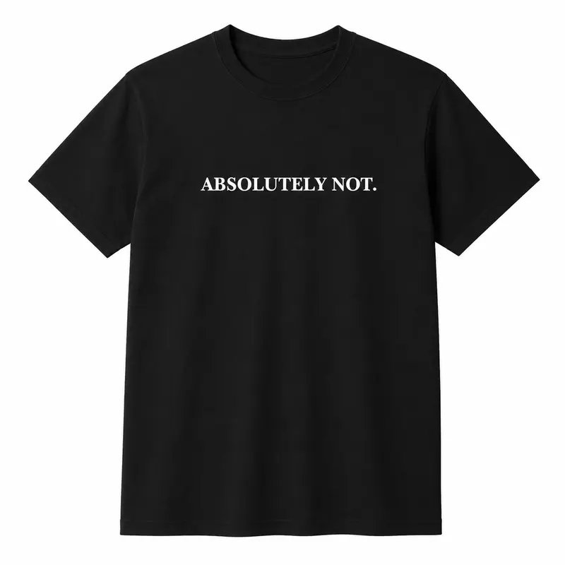 Unisex Pure Cotton Aesthetic Graphic Tee - Short-Sleeve, Round Neck, Funny Sarcastic "Absolutely Not Immediately No" Print, Loose-Fitting, Machine Washable, Casual T-Shirts for Outdoor Sports, All Seasons, Shared Wardrobes
