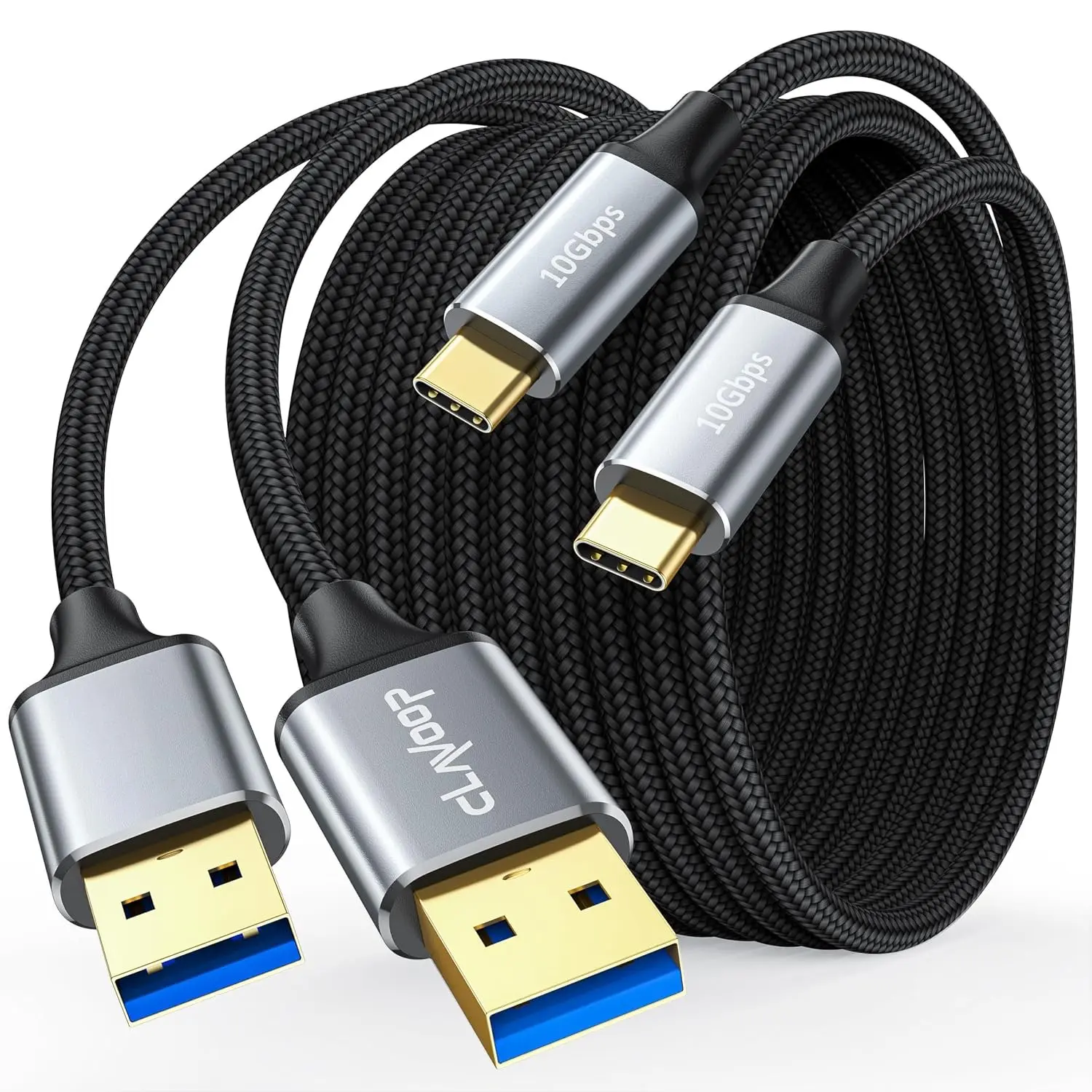 USB to C  3ft 2Pack, 10Gbps USB 3.2 Gen 2 Data Transfer Type C 100W    Cord Support  17/16/15, Galaxy Series, Pixel 9/8/7, External SSD, Laptop, Tablet