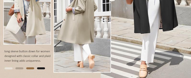 Imily Bela Women's Long Trench Coat Single Breasted Oversized Windproof Overcoat Fashion Outerwear Imily Bela Women's Long Trench Coat Single Breasted Oversized Windproof Overcoat Fashion Outerwear