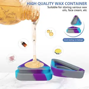 54pcs 1.5ML Silicone Wax Containers, Non-Stick Multi-Use Storage Jars, Kitchen Travel Oil Concentrate Bottles, Various Colors
