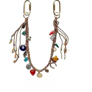 2026 New Braided Beaded Rope Chain Keychain, Cute Bag Charm Accessories for Women, Decorative Pendant for Handbags, Purses & Backpacks