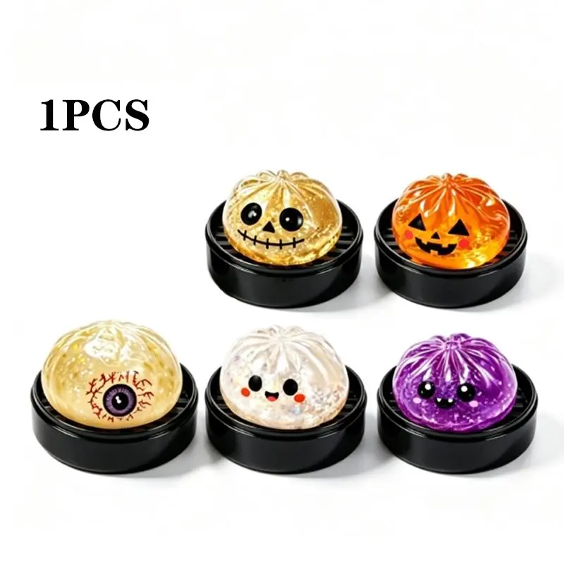 Halloween Theme Blind Box Dumpling Stress Ball Toy, Soft Texture, Anxiety Relief, Sensory Stress Relief Toy, Decompression Squeeze, Ideal for Pressure Release