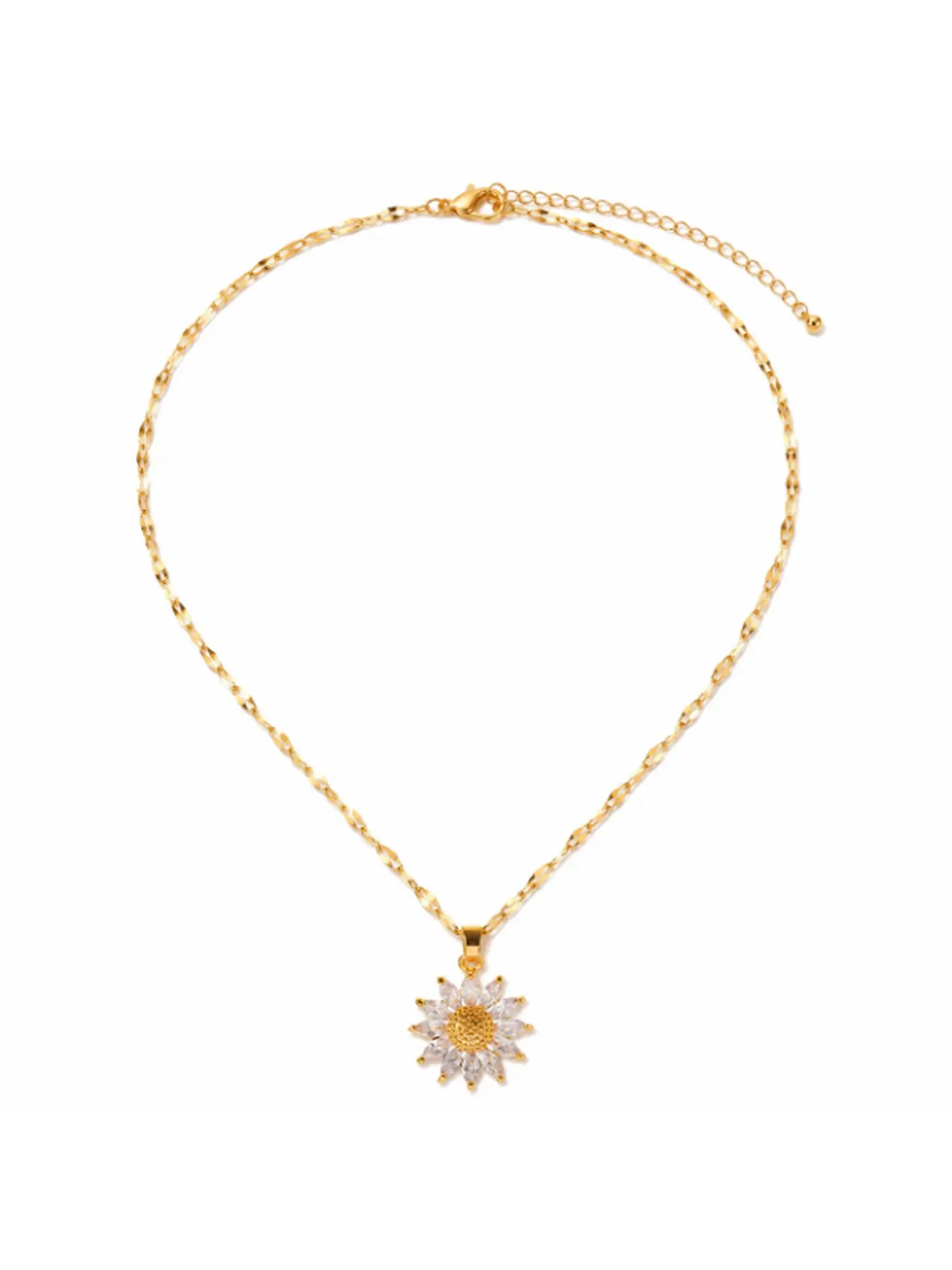 Vintage Sunflower Titanium Steel Sweater Chain for Women, Luxury Minimalist Long Pendant Necklace, Trendy Designer Statement Jewelry, Non-Fade Fashion Accessory, Summer Jewelry