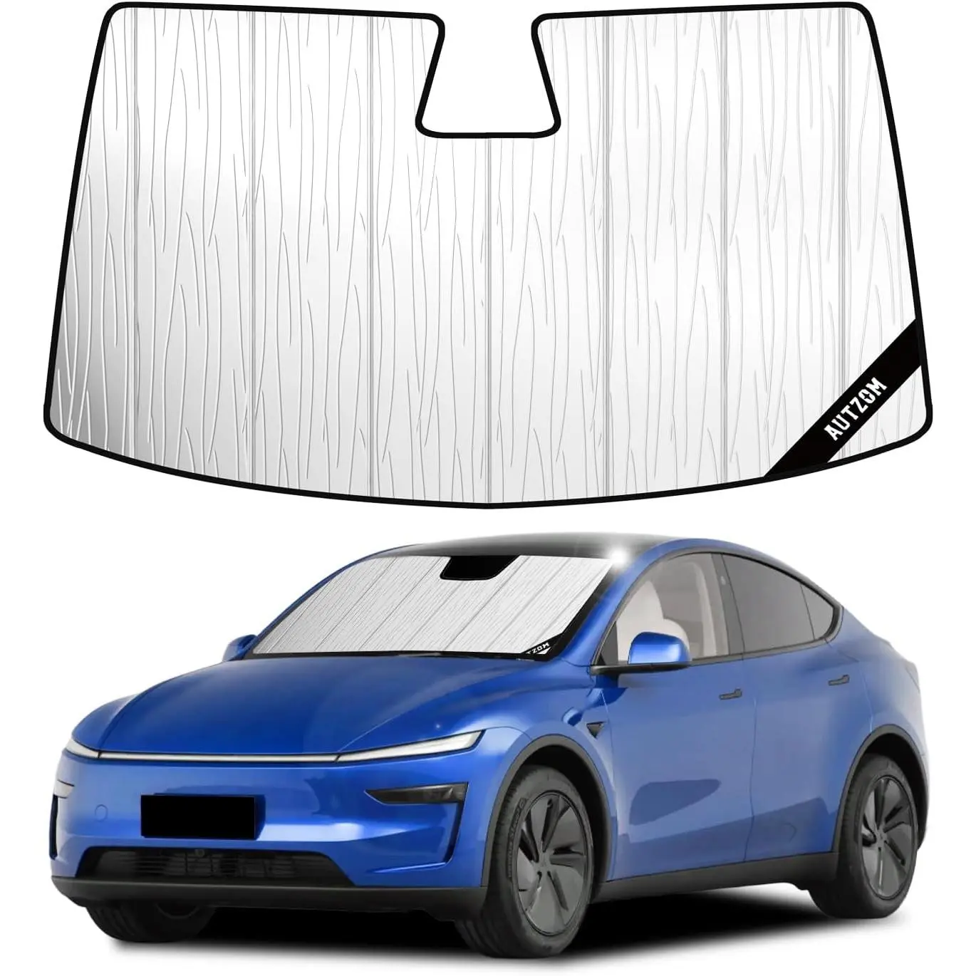 Windshield Sun Shade for Tesla Model Y/3 (2017-2026), Custom-fit Windshield Cover, Keep Vehicle Cool, Protect Dashboard, Foldable Car Window Shades – Tesla Accessories