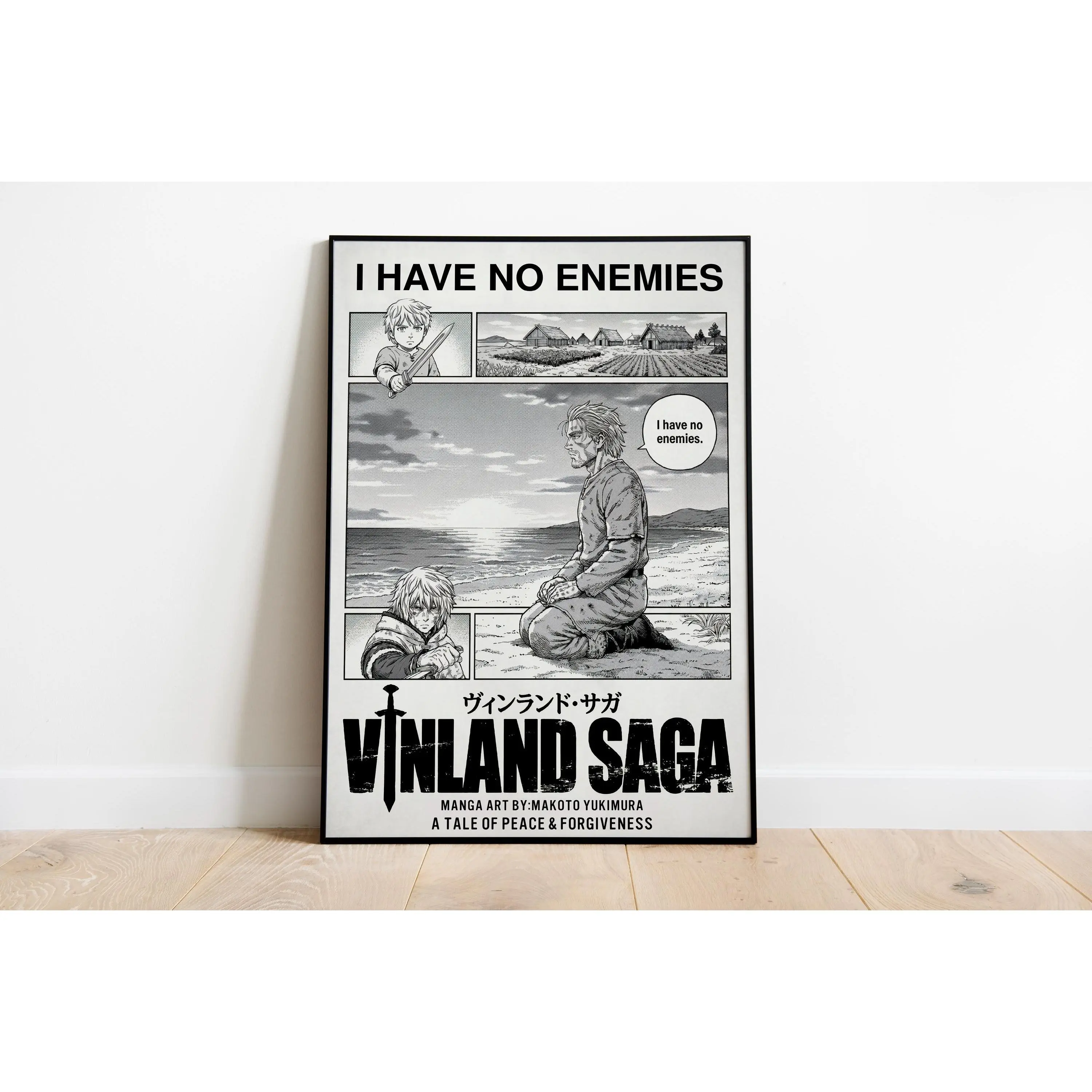 Vinland Saga Poster: Thorfinn 'I Have No Enemies' Manga Art
