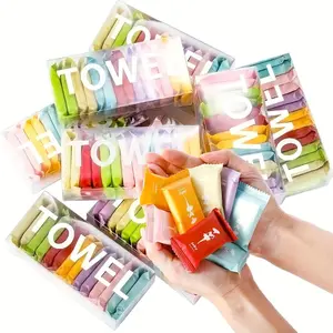 56-Pack Disposable Compressed Towels, Extra-Thick Portable Compressed Face Towels, Soft Travel Essentials for Outdoor Camping Sports