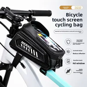 New model bicycle bag, hard shell waterproof side bag, front beam bag, mobile phone touch screen waterproof top tube bag, cycling bag