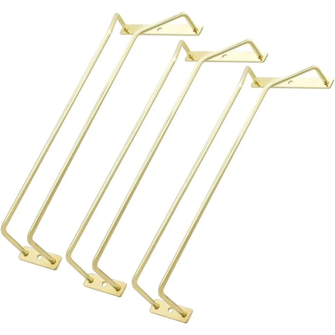 12-Inch   Glass Rack, Under Cabinet  Glass Holder Stemware Rack -  Stemware Holder for Cabinet Kitchen Bar, Set of 3