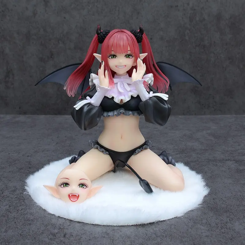 Demon Love Story Figure, Kido Sea Dream Lizzy Kneeling Rug Face Swap Handmade Model, Beautiful Decorative Item, Unique Collectible Piece