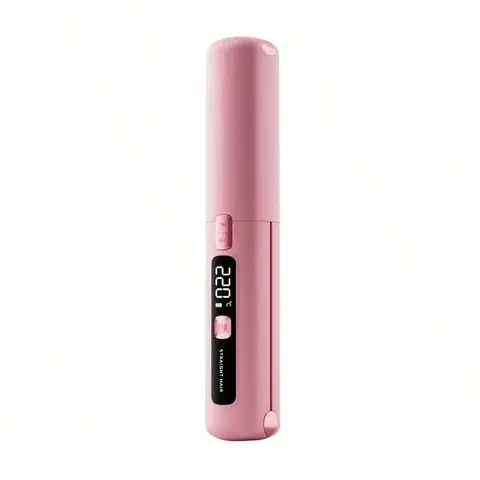 Wireless Multifunctional Hair Straightener & Curler Set, USB Rechargeable 4500mah, Temperature Control, Ionic Care, LCD Display, Portable Travel Use, Straightening Iron, Wireless Cordless Straightener, Hair Styling Tools