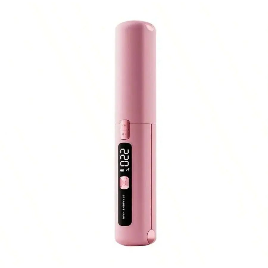 Wireless Multifunctional Hair Straightener & Curler Set, USB Rechargeable 4500mah, Temperature Control, Ionic Care, LCD Display, Portable Travel Use, Straightening Iron, Wireless Cordless Straightener, Hair Styling Tools